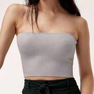 Aritzia Wilfred Sculpt Knit Cropped Tube Top - Size XS